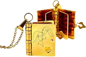 GENERIC My Sisters Book Necklace Openable Multi-layered Book Necklace Vintage Heart Shaped Book Box Pendant Jewelry Gift for Sisters and Lovers