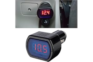 CGEAMDY Auto Voltmetro 12V/24V, Auto Indicatore Capacità Della Batteria Misuratore di Tensione, LED Display Digitale Impermeabile Rilevatore di Tensione, Misuratore di Tensione Rilevatore Voltmetro