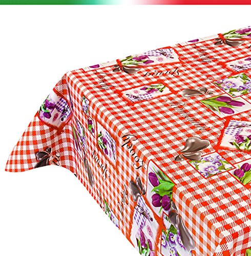 Preisvergleich Produktbild Tischdecke schmutzabweisende Wachstuchtischdecke Wachstuch kariert Größen Abdeckung Küche Tisch Retro Plüsch Mod.Märchen 250 cm 140x200