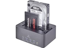 RENKFORCE Station daccueil pour Disque Dur rf-docking-08 avec Fonction clonage, avec Fonction Effacement