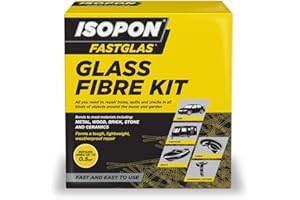 U-POL Isopon Fastglas Large Glass Fibre Kit Include Mixing Cup & Protective Gloves Create/Construct/Repair GRP Fast Curing