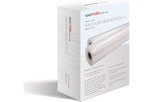 SousVideTools Vacuum Sealer Rolls Pack of 2 20cm x 600cm Embossed Plastic Food Storage Sous Vide Cooking, Boiling, Freezing & Microwaving BPA & PFA Free [Energy Class A++]