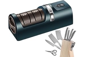 Ylnailky Affûteur Électrique Universel Professionnel,Aiguiseur De Couteaux Électrique Rechargeable USB | Outil Automatique Pour L'entretien Des Lames | Maison Pâtisserie Restaurant Extérieur