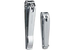 Beter - Confezione da 2 tagliaunghie per manicure e pedicure con serbatoio, acciaio inox, alta durata, cura delle unghie di mani e piedi