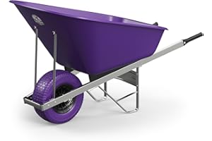 Agri Barrow Wheel Barrow 160 Litre Plastic Wheelbarrow with Puncture Proof Tires, Purple- Ideal for Equestrians, Gardeners, Yard & Garden Maintainers, Farmers, Stable Workers, Allotment Owners
