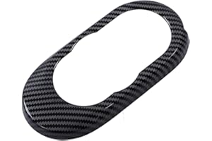 OTUFAN Bouton De Commande Multimédia Garniture Accessoires De Voiture Panneau De Commande Central Style De Fibre De Carbone Remplacement De Mise à Niveau Pour MINI F55 F56 F57 Hatchback 2014‑2023