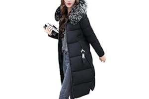 ORANDESIGNE Femme Doudoune Longue Manteau Zippé épais Chaud Parka Blouson Hiver Fourrure avec Capuche Elegant Slim Hoodie Jacket Veste