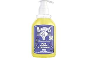 Le Petit Marseillais - Gel lavant mains au Pur Savon & Lavande (flacon-pompe de 300 ml) – Savon liquide avec 92 % d'ingrédients d'origine naturelle – Savon mains au pH neutre pour la peau