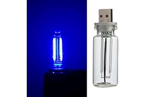 FLKWOP Car USB Night Light Touch Dimmable Led Filament Lamp, USB Retro Car Interior Atmosphere Lights, Romantic Mini Ceramic LED Bulb Lamp for Car, Bedroom