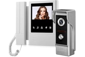 uoweky Hand Held 4.3 ''Monitor de Pantalla Videoportero Sistema de Teléfono de la Puerta Timbre de la Puerta Cámara Impermeable Desbloqueo Monitor Intercom - Sólo movimiento