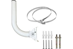 WiTi J-Pole Support de montage pour installation de pont WiFi sans fil, résistant aux intempéries, toit de grenier, tuyau de montage extérieur avec boucles et vis