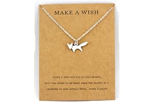 CROWNOFRIBBONS Ciondolo Une Forme de Volpe, Regalo per Amica, Sorella, Insegnante, amoureux des animaux