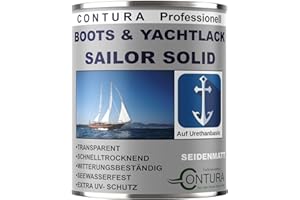 FARBMANUFAKTUR CONTURA NUR DAS BESTE FÜR IHR HOLZ Bootslack Yachtlack Seidenmatt Contura Holzlack Thekenlack Klarlack Außen Holzschutz (250ml.)