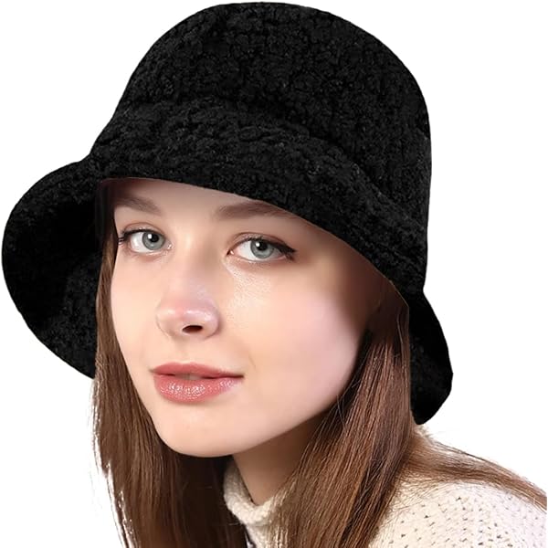 Chapeau De Pêcheur Réversible En Peluche Pour Femme - Chaud, Doux, Imperméable - Hiver, Quotidien, Sorties