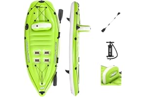 HYDRO FORCE Bestway Hydro-Force Inflatable Kayak | Koracle Inflatable Boat Complete Set For Fishing With Hand Pump, Paddle and Storage Bag, 1 Person Capacity Multiple Styles