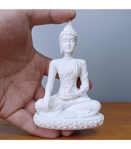 Statuette Bouddha Assis Doré Atmosphera – Résine Élégante H34 Cm, Déco Zen & Sérénité