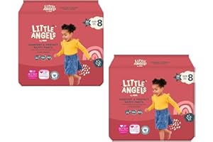 TRIZINGA 2X ASDA Little Angels Size 8 Nappy Pants 28 Pack