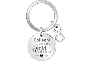 YESPTONRY Portachiavi Collega Donne Regali per Amica Regalo Colleghi Idee Regalo Uomo Colleghe Amicizia Porta Chiavi Regalo per Colleghi Che Va Via Grazie Pensione Regali per Amica Maestra
