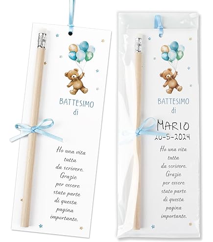 Centrotavola In Legno Per Battesimo - Decorazione Festa Con Orsacchiotto - Foto 6