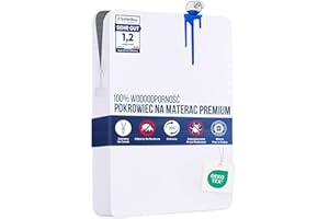 Utopia Bedding Pokrowiec na Materac Wodoodporny z Zamkiem Błyskawicznym, Certyfikat Oeko-TEX, Ochraniacz na Materac (biały, 180 x 200 x 20)