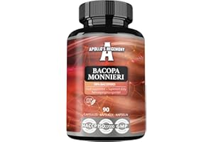 ‎APOLLO'S HEGEMONY Bacopa Monnieri Extract 500mg, High Strength Brahmi Extract (50% Bacosides), 90 Vegan Capsules, 3 Months Supply, Herbal Supplements for Enhanced Mental Clarity and Focus by Apollo's Hegemony
