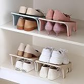 UNIQUE CART Shoe Organizer for Closet Adjustable Double Deck Plastic Shoe Rack for Space Saver | Shoe Holder Stand for Wardro