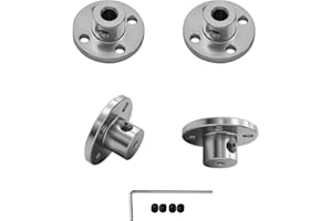 WINWILL 4Pcs 5mm Aluminium Alloy Flange Coupling Connector, Rigid Guide Model Coupler Accessory, Shaft Axis Fittings for DIY RC Model Motors