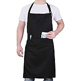 Will Well Chef Bib for Men and Women - 83.8cm x 68.5cm Large Durable with Waist Ties for a Comfortable and Comfortable Fit