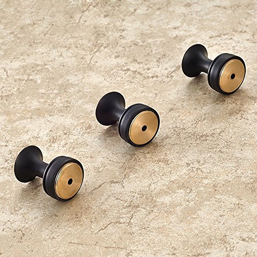 Weare Home Schwarz Öil Bronze finished Wandmontag einzeln Cool Deko Badezimmer Zubehör Mantel-Hütenhaken Haken Kleiderhaken Handtuchhaken aus alle Messing,2 Stück - 6