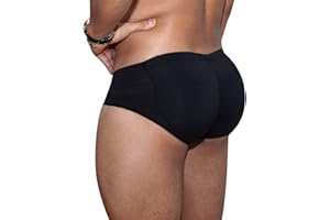 AIEOE Męskie majtki typu Po-Pushup, wyściełane majtki męskie, bielizna krótka, wyściełane spodnie powiększające pośladki