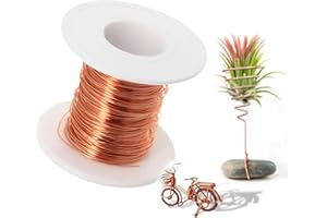 CALLYSONIC 2 rouleaux de fil de cuivre Electroculture Gardening - Fil de cuivre laqué - Diamètre : 0,2 mm x 10 m - Fil magnétique Lsoliert - Pour jardin, plantes et légumes