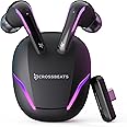 CrossBeats Hawk Gaming TWS in-Ear Buds - New Launch 100hr Playtime, Bluetooth 5.4, 10ms Low Latency, 360° Spatial Audio, RGB Lights, 6 AI ENC Mics, Dual EQ Modes, Type-C Dongle - Perfect for Gaming