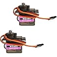 Maxmoral 2pcs MG90S 9g Metal Gear Micro Tower Pro Servo Upgraded SG90 Digital Micro Servos for RC Vehicle Helicopter Boat Car Models