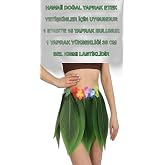 Tropikal Esintili Hawaii Yapraklı Parti Eteği Yetişkin Boy