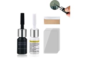 MIIOTO Windscreen Repair Kit,Glass Repair Kit,Windscreen Crack Repair Kit,Windshield Repair Kit,Glass Repair Fluid,Windscreen Glass Repair Resin,Glass Crack Repair,for Chips,Cracks,Bull's-Eyes and Stars