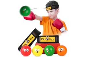 KIDOFLEX Boxing Reflex Ball, Boxing Training Balls with Adjustable Headbands, Speed Training Boxing Ball Reflex Ball for Adult Kids, Best Boxing Equipment for Training, Hand Eye Coordination and Fitness