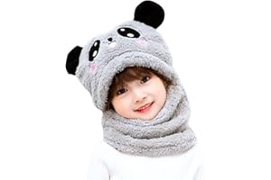 bolukets Enfant Ensemble de Bonnet Echarpe Filles hiver Chapeau Chapeau Tricoté Tour de Cou Chaud 2 in 1 thermique Hiver Accessoires Ensemble
