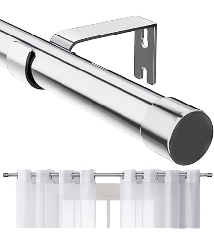 Tringle À Rideaux En Métal Extensible Pour Rideaux À Œillets, 76 À 110