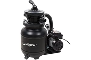 Miganeo Sandfilteranlage Speed Clean Dynamic 7000 - Schwarz | Pumpenleistung 6.300 l/h | Filterleistung 4.500 l/h | bis 19.000 Liter | 250 Watt