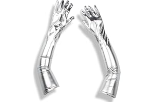 Mtbricey Guantes Largos Guantes Elegantes para Fiesta de ópera Guantes Elásticos Brillantes Hasta el Codo Guantes de Fiesta Estilo Años 20 Guantes de Disfraces para Fiesta Gatsby Disfraz Boda Noche