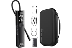 ‎WOOWIND Woowind Ventus Pro Premium Elektrische Luftpumpe, 2X Schneller, 150PSI/10,3Bar Akku Kompressor, Luftpumpe Auto mit 12V-Kabel für SUVs & Offroad-Reifen, Auto-Stopp