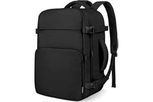 ZOMFELT Bagage Cabine 40x30x20, 24L Sac à Dos Voyage Cabine Avion pour Wizzair Eurowings Ryanair, Étanche Sac Cabine Avion 40x30x20 Sac de Voyage Femme Homme, Sac à dos cabine pour PC 15 pouces Noir