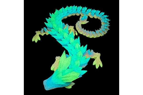 Générique Dragon Fidget imprimé en, Jouets Dragon en,Dragon articulé - Dragon en imprimé en, 11.8 Pouces, décoration d'halloween à mobilité articulaire de noël pour la Maison et Le Bureau