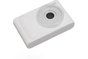 CICIGLOW Fotocamera Digitale, Fotocamera Compatta Stabilizzazione Elettronica 'immagine Schermo TFT da 2,4 Pollici Messa a Fuoco Automatica HD da 48 MP per Vlog (WHITE)