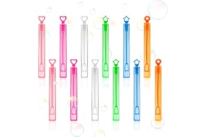 WOOWAIR 60 Pezzi Bolle di Sapone, Mini Bacchette Bolle, Bolle di Sapone Bambini, Tubetti di Sapone di Bolle Colorate, Bacchetta Bolle di Sapone per Matrimonio Compleanno Battesimo San Valentino Giardino