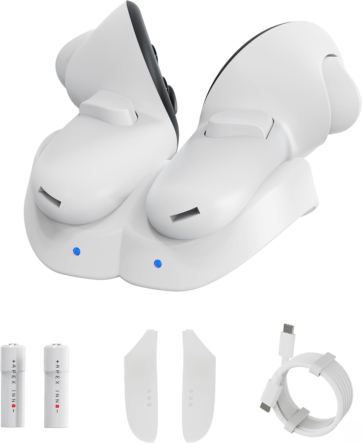 APEXINNO Controller Charging dock for Meta Quest 3, Accessories, Docking Station for Oculus Quest 3, Controller Charger with 2 Rechargable Batteries