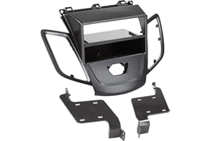 ACV Electronic Façade d'autoradio double DIN avec compartiment de rangement pour Ford Fiesta à partir de 2009 Noir