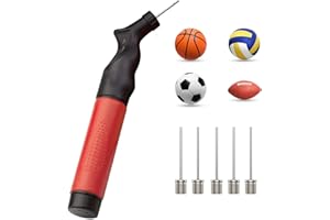 Active 100 Ballpumpe mit Nadel - Tragbare Sport Ballpumpe für Fußball, Basketball, Volleyball, Rugby & Mehr - Perfektes Fußballpumpen-Set für Trainer, Spieler & Sportbegeisterte