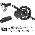 BAFANG 750W Mid Drive Kit with Battery Optional BBS02B 8FUN EBike Conversion Kit with LCD Display & Chainring Mid Drive Electric Bike Kit fit 68-73MM Bottom Bracket Mountain Bike, Road Bike