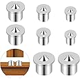 8Pcs Dowel Pin Center Dowel Centre Point Set, Woodworking Alignment Tool Points Marker Drill Center Stainless Steel for Woodwork Drill Tools, 6/8/10/12mm
